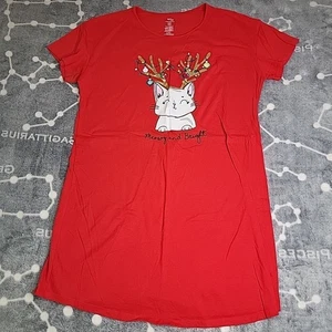 Secret Treasures PJ Gown Women’s L-XL (14-18) Christmas “Meowy and Bright” - Picture 1 of 5