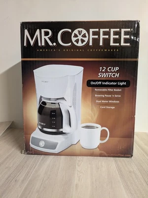 Mr. Coffee 12 Cup Coffee Maker White CG12 New In Box - Image 1 of 4
