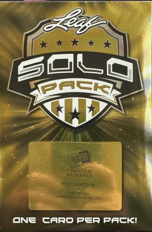 2024 Leaf Press Pass Premium Edición Solo Béisbol 1 - Automático / 1 - Base por Paquete Foto 1 de 1