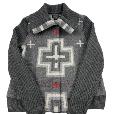 Chaqueta de lana Pendleton para mujer gris medio San Miguel Teagan lana virgen precio de venta sugerido por el fabricante 349 USD Foto 1 de 4