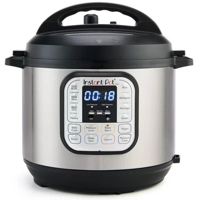 Instant Pot Duo 7-in-1 Electric Pressure Cooker, Stainless Steel, 8 Quart