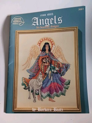  Vintage Cross Stitch Pattern Booklet titled "Angels" by Barbara Baatz 6 Designs - Image 1 of 2