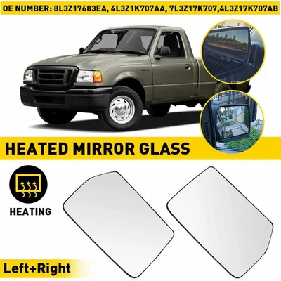 2PCS Heated Mirror Glass Driver & Passenger Side For 2006-08 Lincoln Mark LT USA - Image 1 of 4