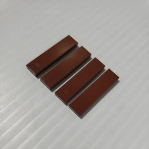 LEGO 1 X 4 Azulejos MARRÓN ROJIZO (x4) 2431 NUEVAS PIEZAS DE REPUESTO - Imagen 1 de 3