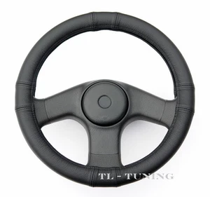 Lenkradbezug Echtes Leder in SCHWARZ Lenkradhülle, Lenkradschoner Ø 39-41 Neu - Bild 1 von 4