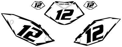 2012 BETA RR 498 PrePrinted White Backgrounds Black Shock Series Foto 1 de 3