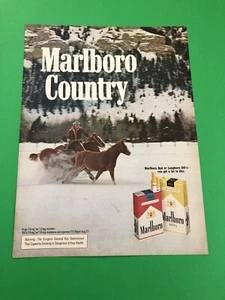 MARLBORO CIGARETTES ORIGINAL VINTAGE 1 PAGE PRINT AD PRINTED ADVERTISEMENT CC11 - Picture 1 of 1