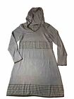 prAna Mariette Gray Hooded Sweater Dress Women's Heather Gray Brown Size Medium