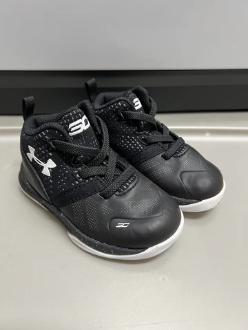Rare -Toddler Under Armour Steph Curry Sneakers NO TIE Size 5K - Great Condition Cover