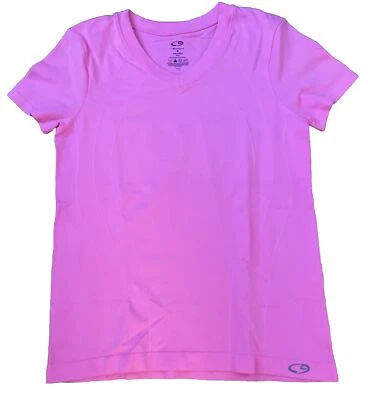 Camiseta deportiva de compresión de nailon rosa talla pequeña Champion para mujer Foto 1 de 4