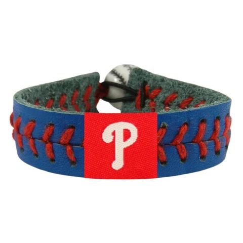 Philadelphia Phillies Team Color Baseball Bracelet [NEW] MLB Jewelry Wrist Cover
