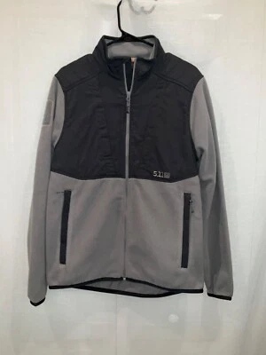 Тактическая мужская куртка 5.11 среднего размера серая на молнии с черным контрастным флисом и нило - Изображение 1 из 4