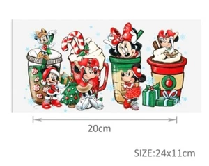 1 Piece Cup Wrap, Transfer Stickers for Glass Uv DTF Minnie Christmas - Picture 1 of 1