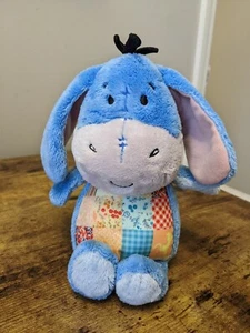 Disney Hooray For Spring Eeyore, Hallmark Exclusive Blue Patchwork 2014 Pooh - Picture 1 of 5