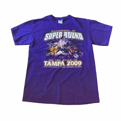 CAMISETA JOE FLACCO NFL Baltimore Ravens Super Bound Tampa 2009 para hombre talla M Foto 1 de 4