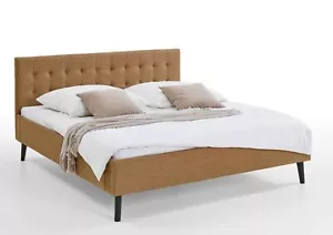Polsterbett 180 x 200 Bettgestell Bett Doppelbett Kopfteil Ocker Made in Germany - Bild 1 von 29