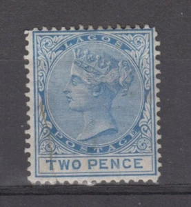 Lagos 1876-79 QV SG11 2d blaue Marke.Montiert postfrisch (MH) - Bild 1 von 2
