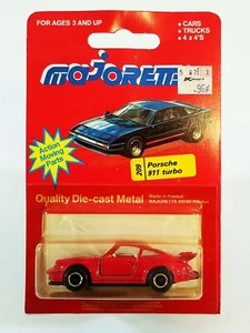 Majorette Porsche 911 Turbo / #209 / Esmalte rojo / Hecho en Francia - Imagen 1 de 7