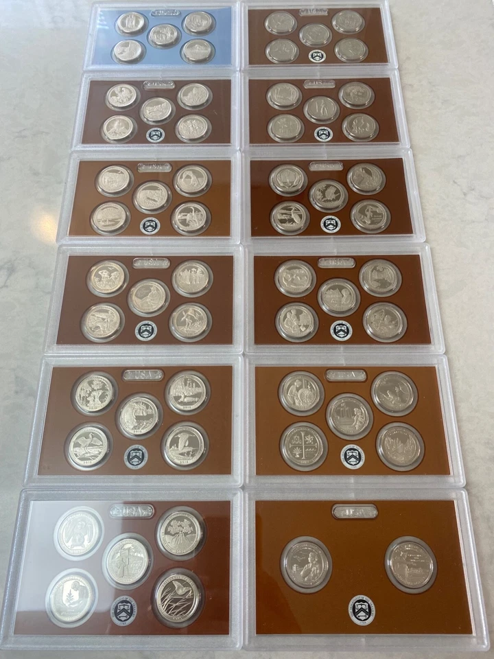 2010 to 2021 S Proof Clad ATB quarter Set America The Beautiful National Park - Image 1 of 1