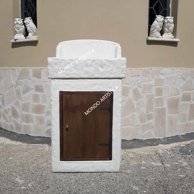 PILOZZO LAVELLO LAVANDINO LAVABO PER ESTERNO DA GIARDINO IN CEMENTO MARMO PIETRA - Immagine 1 di 4