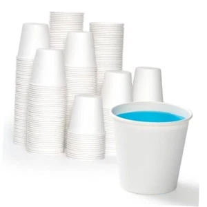 1000 pack 3 oz Paper Cups, White Disposable Bathroom Cups, Mini white-3oz - Picture 1 of 8