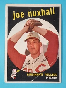 1959 Topps Joe Nuxhall Cincinnati Reds #389 GOOD heavy crease ⚾ - Picture 1 of 9