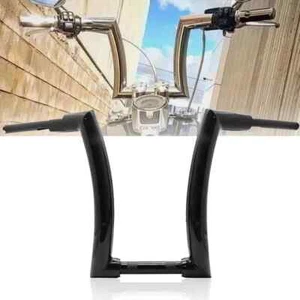 Black 14" Rise 2" Ape Hanger Handlebar For Harley Sportster Yamaha Vstar - Picture 1 of 5