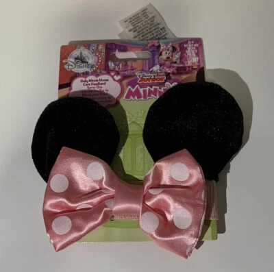 DISNEY STORE MINNIE MOUSE УХА ОБРУЧ С БАНТОМ ДЛЯ ДЕВОЧЕК НОВЫЙ С ЯРЛЫКАМИ - Изображение 1 из 2