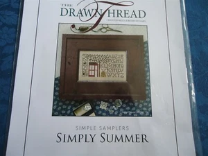 The Drawn Thread Charted Needlework Designs Simple Samplers Simply Summer New - Picture 1 of 3