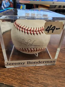 AUTOGRAPHED BASEBALL JEREMY BONDERMAN DETROIT TIGERS - Picture 1 of 3