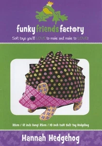 HANNAH HEDGEHOG Sewing Pattern by Funky Friends Factory 10" Soft Toy - Picture 1 of 2