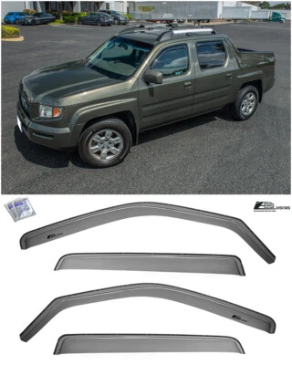 For 06-14 Honda Ridgeline | JDM IN-CHANNEL Side Vent Window Visors Rain Guards - Image 1 of 4