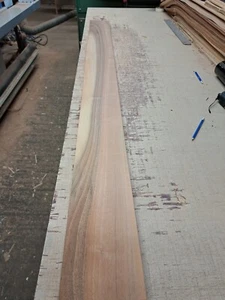 Constructional Walnut Veneer with sap -1 NATURAL WOOD Sheet - 1840 x 140 x 1.3mm - Picture 1 of 6