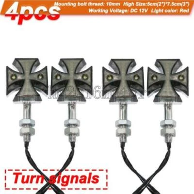 Mini luz de aluminio y plástico de 2" de 4 piezas para Harley-Davidson Sportster XL1200 XL883 Foto 1 de 4