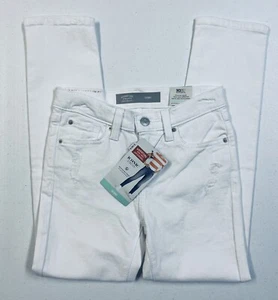 Levi Signature Girls White Stretch Skinny Jeans Size 5 NWT - Picture 1 of 2