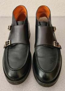 Santoni Norweger Double Monk Herrenschuhe , Größe UK 11 , schwarz Y - Bild 1 von 6