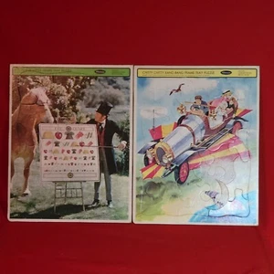 VTG Whitman Chitty Chitty Bang & Doctor Dolittle Frame Tray Puzzle Set of 2 - Picture 1 of 11