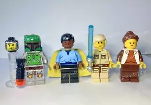 *NEW* REAL LEGO Starwars Cloud City Boba, Lando, Luke, & Leia Minifigures 10123 - Picture 1 of 8