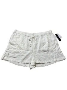 O'NEILL DAMEN FRAN SHORTS in Weiß Neu mit Etikett Größe XL Crinkle Baumwolle Kordelzug gewebt - Bild 1 von 8