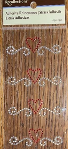 Recollections Clear Swirls Hearts gemstones Gems Flourish 3D Scrapbook stickers - Picture 1 of 4