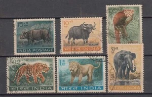 India 1963 Wildlife Preservation Used set of 5 Stamps - Picture 1 of 1