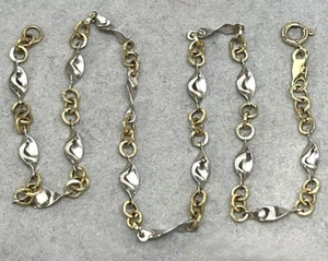 Pulsera tobillera multitono 14K - 10 pulgadas - Imagen 1 de 7