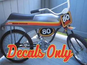 Vintage Huffy Silver Thunder BMX Bike Bicycle -Decals Only - Picture 1 of 4