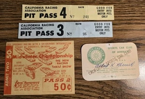 Lot 1966 Ascot Speedway CA Midwinter Championship Auto Racing Pass Thrill Show - Picture 1 of 2