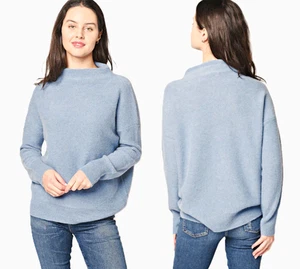 Vince  Funnel Neck Ultra Soft Boiled Cashmere Sweater in Light Blue  sz XS  $425 - Picture 1 of 22