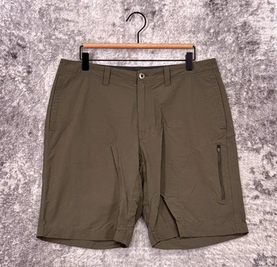 Pantalones Cortos Patagonia 33 Para Hombre Verde Nylon Activo Senderismo Carga Cremallera Foto 1 de 4