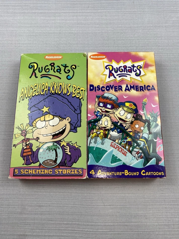 Rugrats - Discover America & Angelica Knows Best VHS Nick Orange Tapes - Image 1 of 4