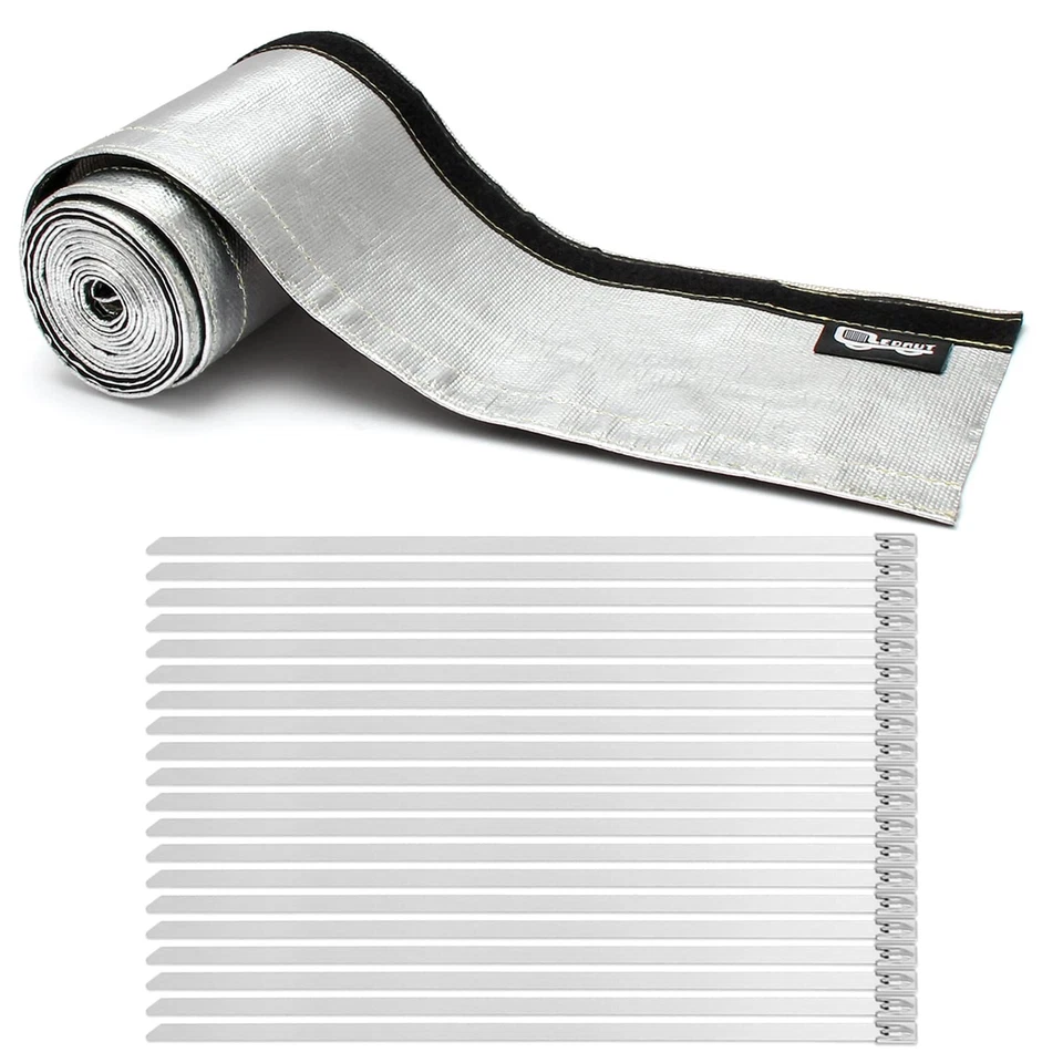 Capa protetora térmica aluminizada 1-1/4" I.D. Abraçadeiras x 10 pés + 20 - Imagem 1 de 4