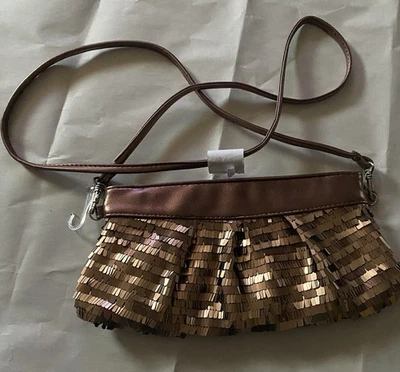 Monedero edición limitada bronce metálico flecos inusuales Foto 1 de 4