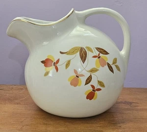 Vintage Hall's Jewel Tea Autumn Leaf Ball Pitcher with Ice Pristine Condition - Picture 1 of 5